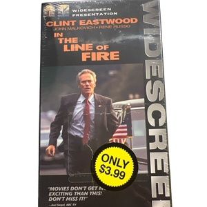 Deadstock Vintage Sealed 'In The Line Of Fire' VHS Clint Eastwood 1997 Tristar